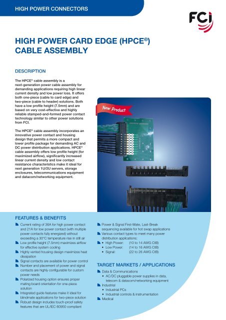 Hpl Power Card High Power Card Edge (HPCE®) - FCi