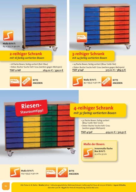 Schulmöbel - Sortiment - Conen GmbH & Co. KG