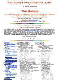 Dr Theodor Landscheidt The Debate - PlasmaResources