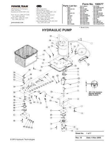 HYDRAULIC PUMP - Power Team