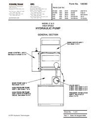 HYDRAULIC PUMP - Power Team