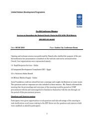 Pre-Bid Conference Minutes - UNDP Sudan Intranet - United ...