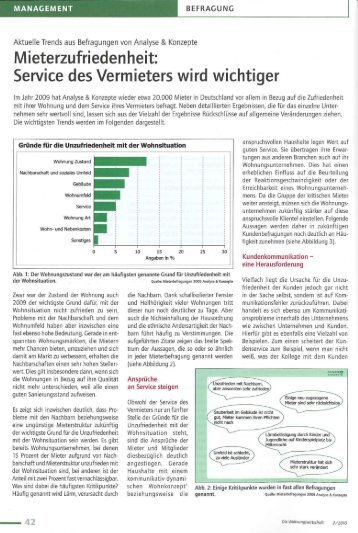 Mieterzufriedenheit: Service des Vermieters ... - Analyse & Konzepte