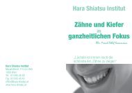 Zähne und Kiefer ganzheitlichen Fokus - Hara-Shiatsu Institut