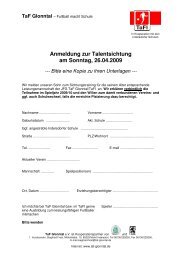 Anmeldeformular als PDF-Download. - Archiv - TaF Glonntal