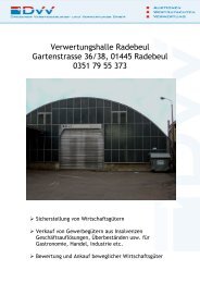 Verwertungshalle Radebeul Gartenstrasse 36/38 ... - DVV-Auktion