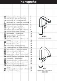 Talis 32080000 / 32082000 / 32084000 Metris S ... - Hansgrohe