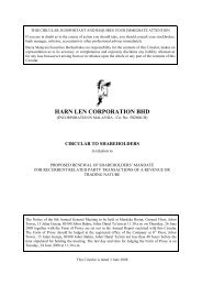 Harn Len Corporation Bhd Announcements Bursa Malaysia