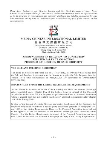 E121015A_Media Chinese 1..10 - Announcements - Bursa Malaysia