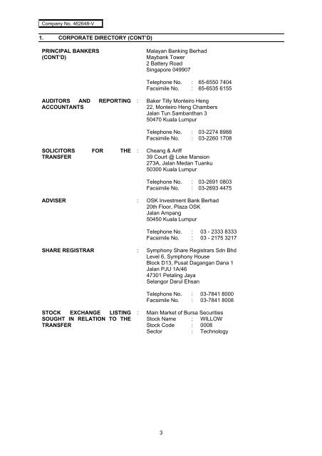 SCB Prospectus - Announcements - Bursa Malaysia