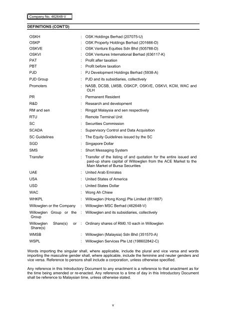 SCB Prospectus - Announcements - Bursa Malaysia