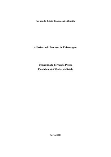 Fernanda Lúcia Tavares de Almeida A Essência do Processo de ...