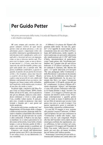 Per Guido Petter - DPSS