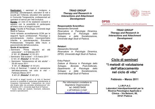 Programma - DPSS - Università degli Studi di Padova