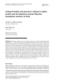 Cultural beliefs and practices related to infant health and ...