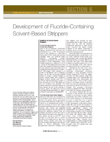Development of Fluoride-Containing Solvent-Based Strippers