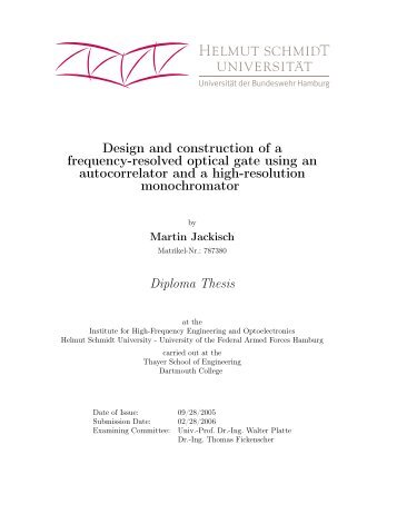 Design and construction of a frequency-resolved optical gate using ...