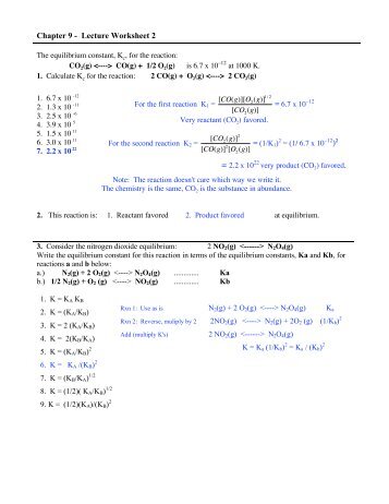 Chapter 9 - Lecture Worksheet 2