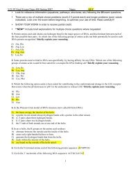 5/21/07 Final Exam Chem 490 Spring 2007 Name KEY 1