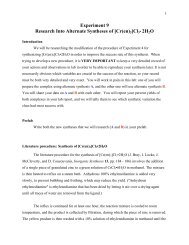 Experiment 9 Research Into Alternate Syntheses of [Cr(en)3]Cl3 ...