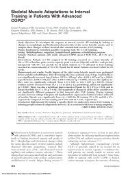 Skeletal Muscle Adaptations to Interval Training in Patients With ...