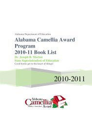Alabama Camellia Award Program 2010-11 Book List - Alex