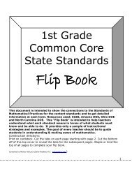 1st Grade Common Core State Standards