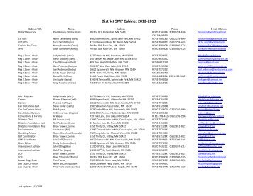 District 5M7 Cabinet 2012-2013 - E-district.org