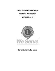 LIONS CLUBS INTERNATIONAL - E-district.org