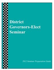 District Governors-Elect Seminar - E-district.org