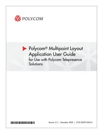 Telepresence Multipoint Layout User Guide - Polycom