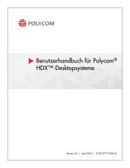 Benutzerhandbuch für Polycom HDX-Desktopsysteme, Version 2.6