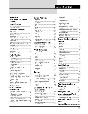 Introduction Table of Contents - Bellevue College