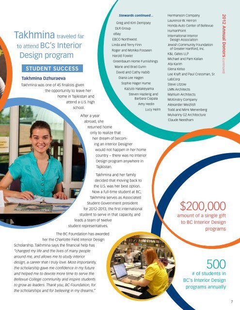 Annual Report 2012 - Bellevue College