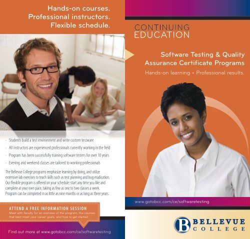 Certificate Brochure Bellevue College Continuing Education Certificate Brochure Bellevue College Continuing Education