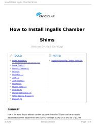 How to Install Ingalls Chamber Shims