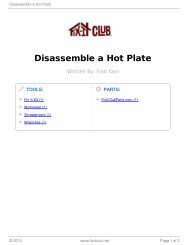 Disassemble a Hot Plate