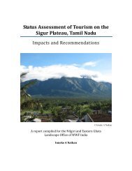 Status Assessment of Tourism on the Sigur Plateau ... - WWF-India