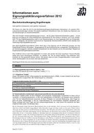 Informationen zum Eignungsabklärungsverfahren 2012