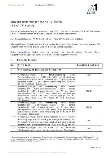 EB A1 TV Kombi - A1.net