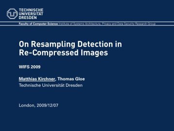 On Resampling Detection in Re-Compressed Images