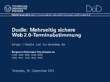 Dudle: Mehrseitig sichere Web2.0-Terminabstimmung - https://dudle ...