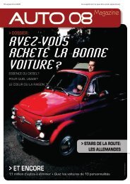 AVEZ-VOUS ACHETE LA BONNE VOITURE ?