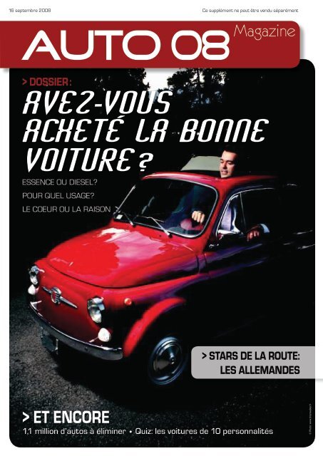 AVEZ-VOUS ACHETE LA BONNE VOITURE ?
