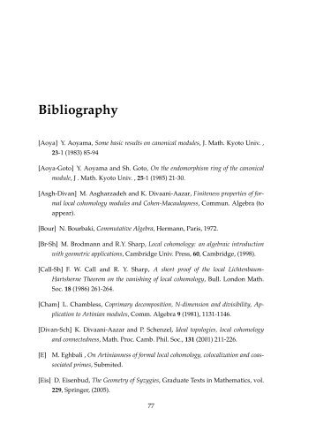 Bibliography - Math - IPM