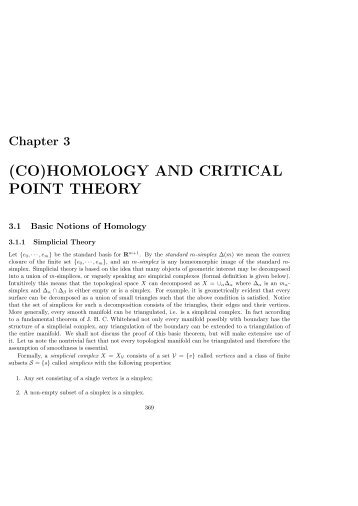 (CO)HOMOLOGY AND CRITICAL POINT THEORY - Math - IPM