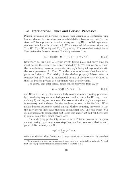 1 Continuous Time Processes - IPM