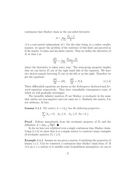 1 Continuous Time Processes - IPM