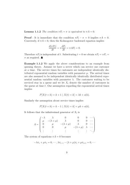 1 Continuous Time Processes - IPM