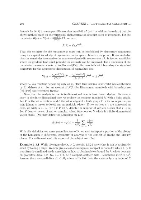 Chapter 1 DIFFERENTIAL GEOMETRY OF REAL MANIFOLDS
